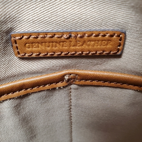 G.I.L.I Genuine Leather Satchal in Tan - Picture 10 of 16